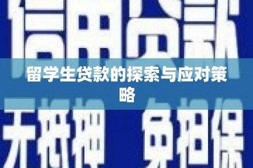 中山留学生贷款的探索与应对策略